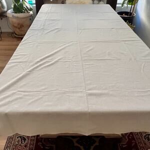 Unbranded Cream Color Cotton Tablecloth 97" x 57"